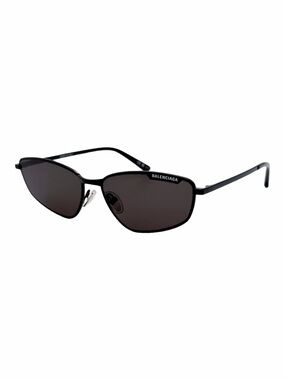 Balenciaga BB0277S Black Rectangle Wrap Sunglasses Italy w/ Case Like New